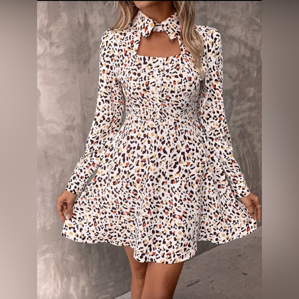 Stylish Multicolor Leopard Print Dress
